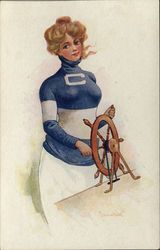 Columbia College Girl (or Colby) Postcard