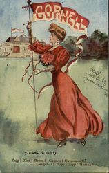 Cornell University College Girl Postcard