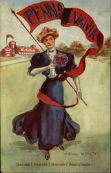 University of Pennsylvania College Girl Postcard