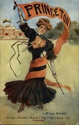 Princeton University College Girls Postcard