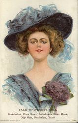 Yale University College Girl Postcard
