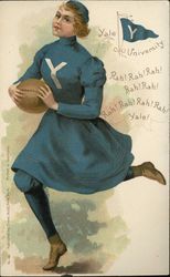 Yale University College Girl Postcard