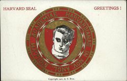 Harvard Seal Greetings College Seals Postcard Postcard Postcard