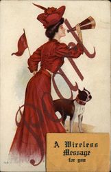 Name "Pearl" Boston Terrier Mascot Postcard