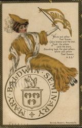 Mary Baldwin Seminary College Girl Postcard