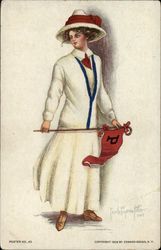 University of Pennsylvania College Girl Postcard