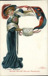University of Pennsylvania Girl Postcard