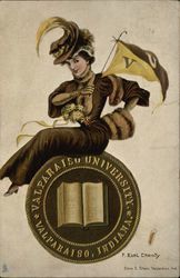 Rare Valparaiso University Girl and Seal Rare Valparaiso University Girl and Seal