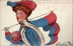 University of Pennsylvania College Girl Postcard