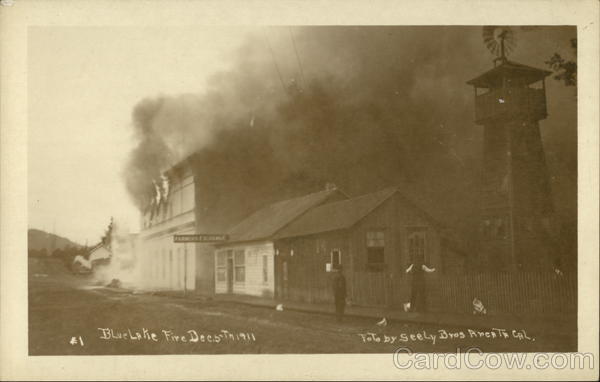 Blue Lake Fire December 5, 1911 California