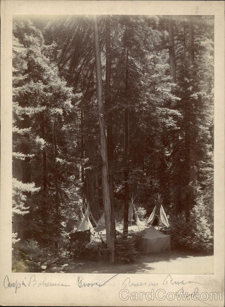 Rare: Toyland Bohemian Grove Original Photo Teepees Camp Monte Rio California