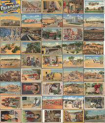 Lot of 135 Vintage Linen Postcards - Western US, National Parks, Native American Postcard
