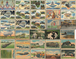 Lot of 30 Vintage WWII Military Linen Postcards - Army, Navy, Aviation, Tanks Postcard