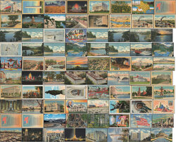 Lot of 500 Linen Vintage Postcards - US Travel National Parks DC Boston West Postcard