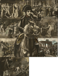 Napoleon on Horseback Installment Set 7 of 10 cards Postcard