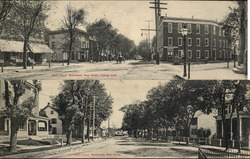 Lot of 2: Main Street Woodstown NJ Panoramic Postcards New Jersey Large Format Postcard Large Format Postcard Large Format Postcard