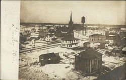 Birdseye View of Town Postcard