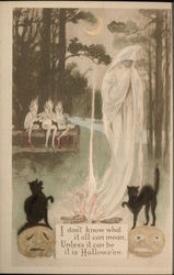 Halloween's Ghosts and Goblins Postcard