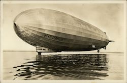 Rare Graf Zeppelin on Lake Constance Postcard