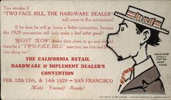 1929 Two Face Bill Novelty Chain Face Mov-I-Graff Ephemera