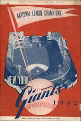 1952 New York Giants Program & Score Card Ephemera
