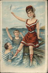 Rare Bathing Beauty Neutral Milk Hotel ITAOTS Embossed Postcard