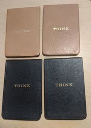 Lot of 4: Vintage IBM "Think" Notepads 1960's Trade Card