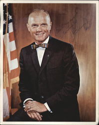 John Glenn Bow Tie Hand Signed 8x10 Printed Photo Autograph Original Photograph