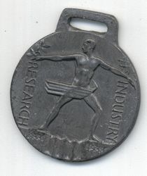 1933 Chicago World's Fair Medal or Watch Fob Postcard