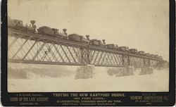 1888 Testing the New Hartford Bridge, Vermont Construction Co. Boudoir Card