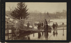 Winter Scene: Cutting Ice Blocks from Lake, Occupational Franklin, NH J. B. Warren Boudoir Card Boudoir Card Boudoir Card