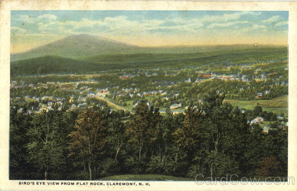 Bird's Eye View From Flat Rock Claremont New Hampshire