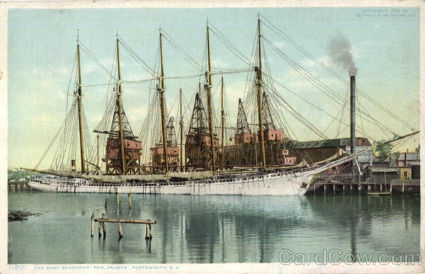 Five Mast Schooner Paul Palmer Portsmouth New Hampshire