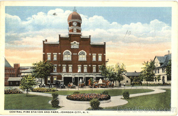 Central Fire Station And Park Johnson City New York
