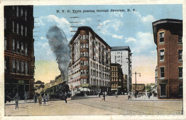 N. Y. C. Train Passing Through Syracuse New York