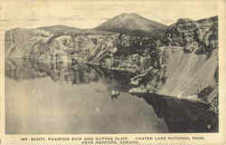 Mt. Scott. Phantom Ship And Dutton Cliff, Crater Lake National Park Mt. Scott. Phantom Ship And Dutton Cliff, Crater Lake National Park
