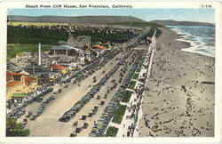 Beach From Cliff House Postcard