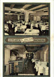 Caruso Restaurant New York City Newark, NJ Postcard Postcard