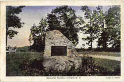 Memorial Boulder Temple, NH Postcard Postcard