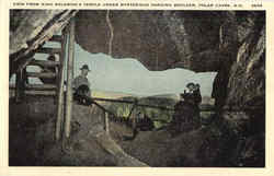 Polar Caves View From King Solomon's Temple Under Mysterious Hanging Boulder Rumney, NH Postcard Postcard