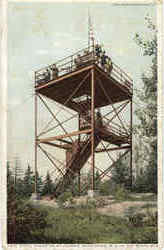 Steel Tower On Mt. Agassiz Postcard