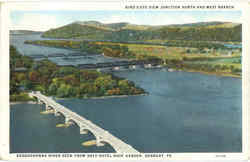 Susquehanna River Seen From Neff Hotel Roof Garden Sunbury, PA Postcard Postcard