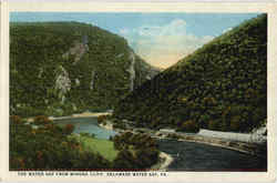 The Water Gap From Winona Cliff Delaware Water Gap, PA Postcard Postcard