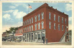 Second Street Showing K. Of P. Hall Middleport, OH Postcard Postcard