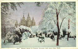 Winter Scene In Temple Grounds Postcard