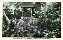 Wishing Well And Rockery Jewel Box, Forest Park Postcard