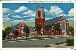 Central Congregational Church, 36th And Harney Omaha, NE Postcard Postcard