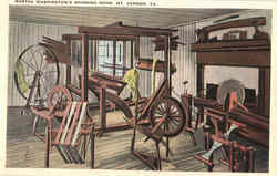 Martha Washington's Spinning Room Postcard