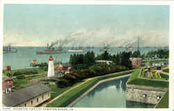 Atlantic Fleet At Hampton Roads Postcard