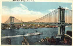Manhattan Bridge New York City, NY Postcard Postcard